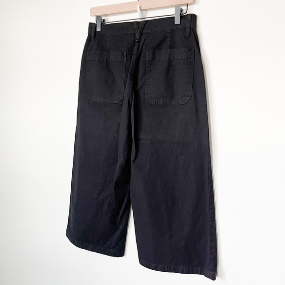 J.Crew Point Sur Wide Leg Crop Pants Black Womens 28 Petite - Picture 7 of 14